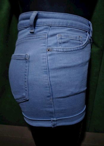 LC WAİKİKİ Düğmeli Mini Kadın Kot Şort - Görsel 4