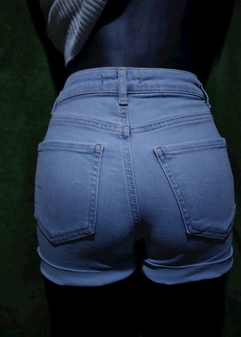 LC WAİKİKİ Düğmeli Mini Kadın Kot Şort - Görsel 3