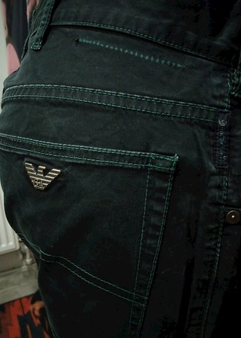 ARMANİ JEANS  ORJİNAL Siyah Düğmeli Erkek Denim Pantolon - Görsel 7