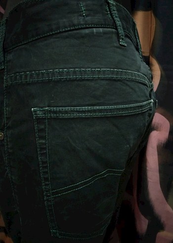 ARMANİ JEANS  ORJİNAL Siyah Düğmeli Erkek Denim Pantolon - Görsel 6