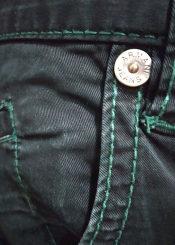 ARMANİ JEANS  ORJİNAL Siyah Düğmeli Erkek Denim Pantolon - Görsel 4