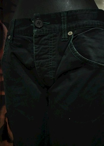 ARMANİ JEANS  ORJİNAL Siyah Düğmeli Erkek Denim Pantolon - Görsel 3