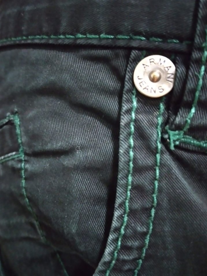 ARMANİ JEANS  ORJİNAL Siyah Düğmeli Erkek Denim Pantolon - Görsel 4