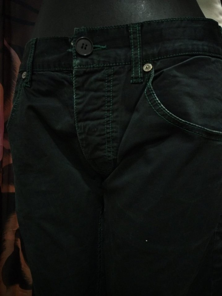 ARMANİ JEANS  ORJİNAL Siyah Düğmeli Erkek Denim Pantolon - Görsel 3