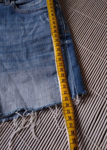 MANGO Kadın Mavi Denim Mini Şort - Görsel 5