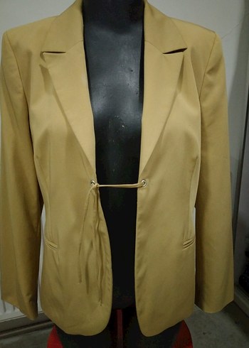 MORE&MORE Bej Kadın Ceket, Düğmeli, Ofis Şıklığı - Görsel 4