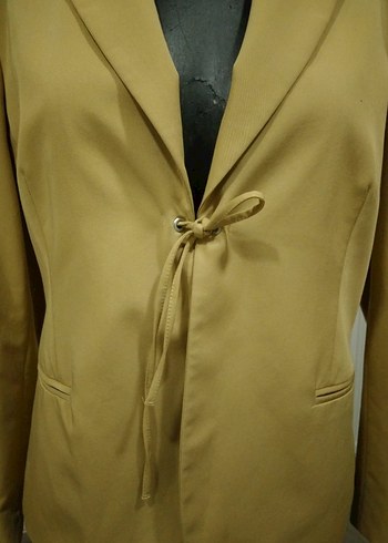 MORE&MORE Bej Kadın Ceket, Düğmeli, Ofis Şıklığı - Görsel 2