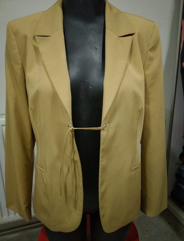 MORE&MORE Bej Kadın Ceket, Düğmeli, Ofis Şıklığı - Görsel 4