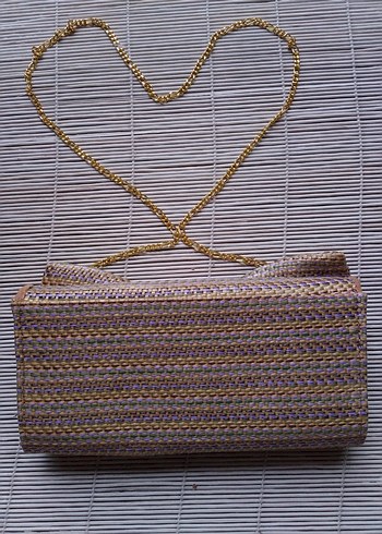 BERSHKA Fiyonk Detaylı Çok Renkli Bohem Çanta - Görsel 5