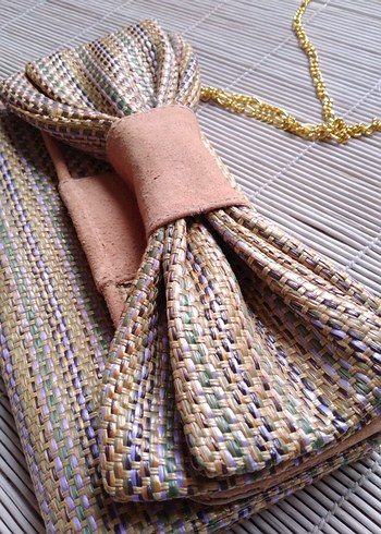 BERSHKA Fiyonk Detaylı Çok Renkli Bohem Çanta - Görsel 2