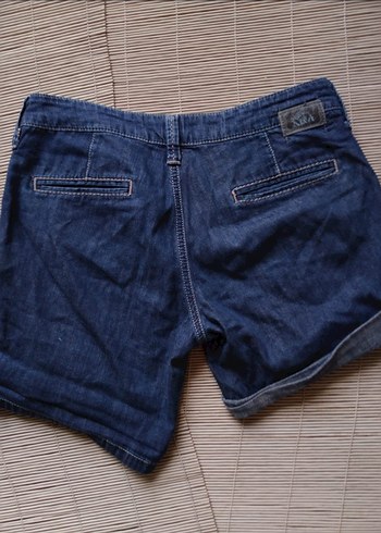 MAVİ JEANS Düğmeli Mavi Kot Şort Kadın Mini Rahat Kesim - Görsel 2