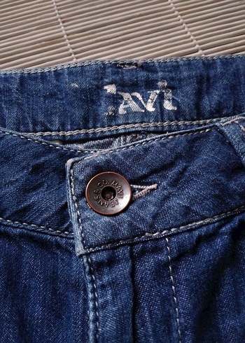 MAVİ JEANS Düğmeli Mavi Kot Şort Kadın Mini Rahat Kesim - Görsel 3