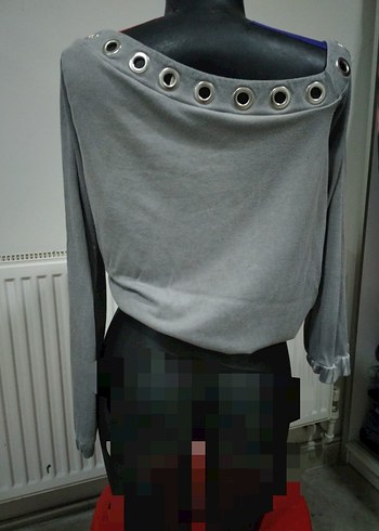 VENÜS Gri Uzun Kollu Bluz - Görsel 5