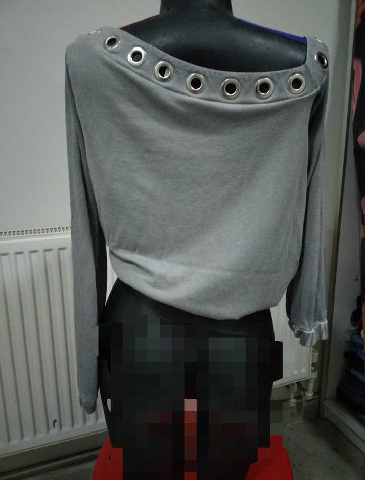 VENÜS Gri Uzun Kollu Bluz - Görsel 5