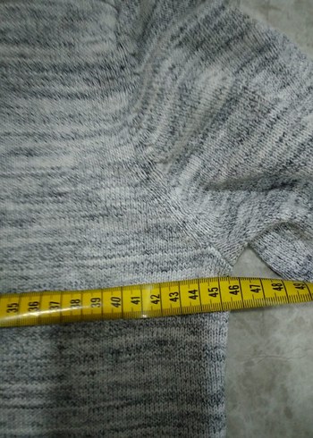 H&M L.O.G.G Gri Yüksek Yakalı Örgü Kadın Kazak - Görsel 9