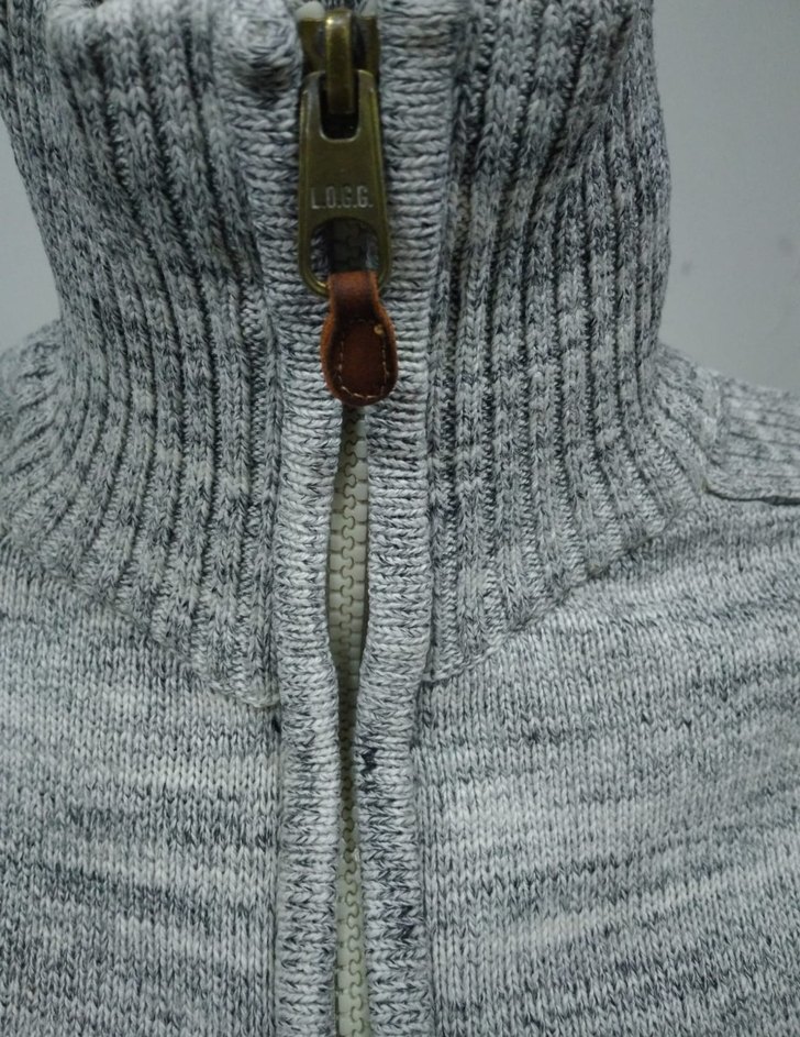 H&M L.O.G.G Gri Yüksek Yakalı Örgü Kadın Kazak - Görsel 3
