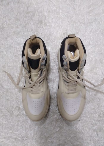 ELLE SIFIR Beyaz Bağcıklı Kadın Spor Ayakkabı - Görsel 3