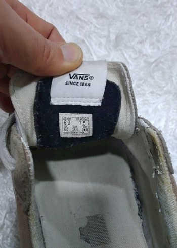 Bej Süet Vans Sneakers - Görsel 8