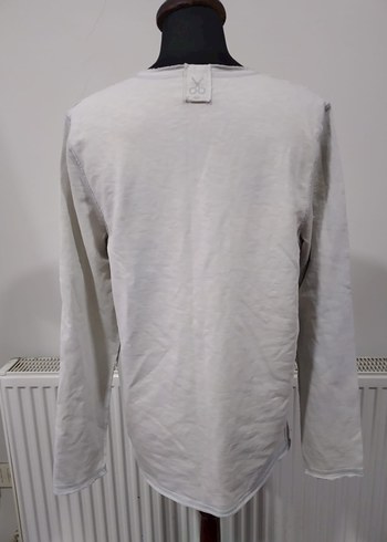 Gri Erkek Uzun Kollu Baskılı Sweatshirt - Görsel 4