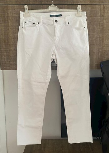 Ralph Lauren Orjinal Tertemiz Beyaz Slim Fit Jean Pantolon