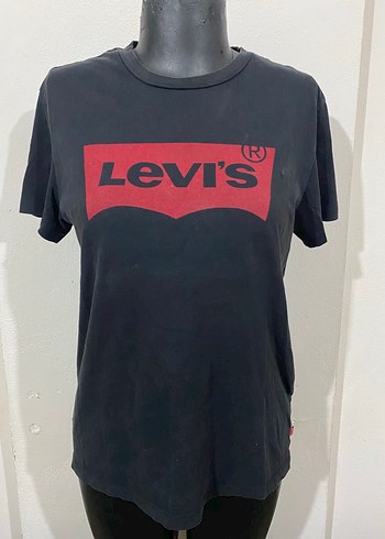 Levis Levi S Siyah Kirmizi Logo Tisort