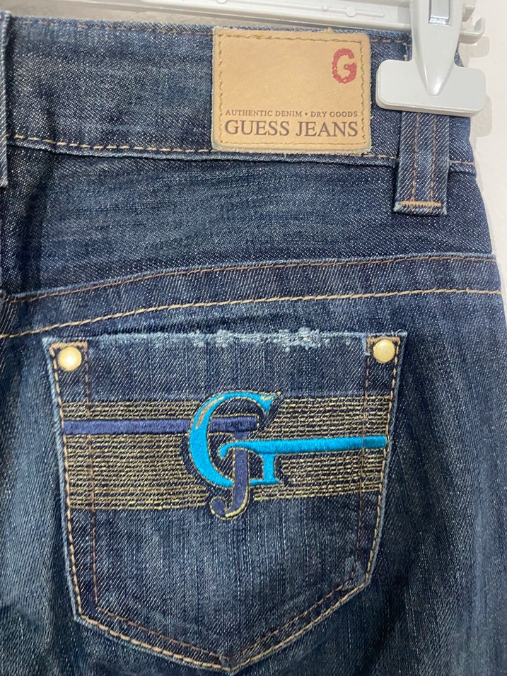 Guess Koyu Mavi Denim Jean — görsel 8/9