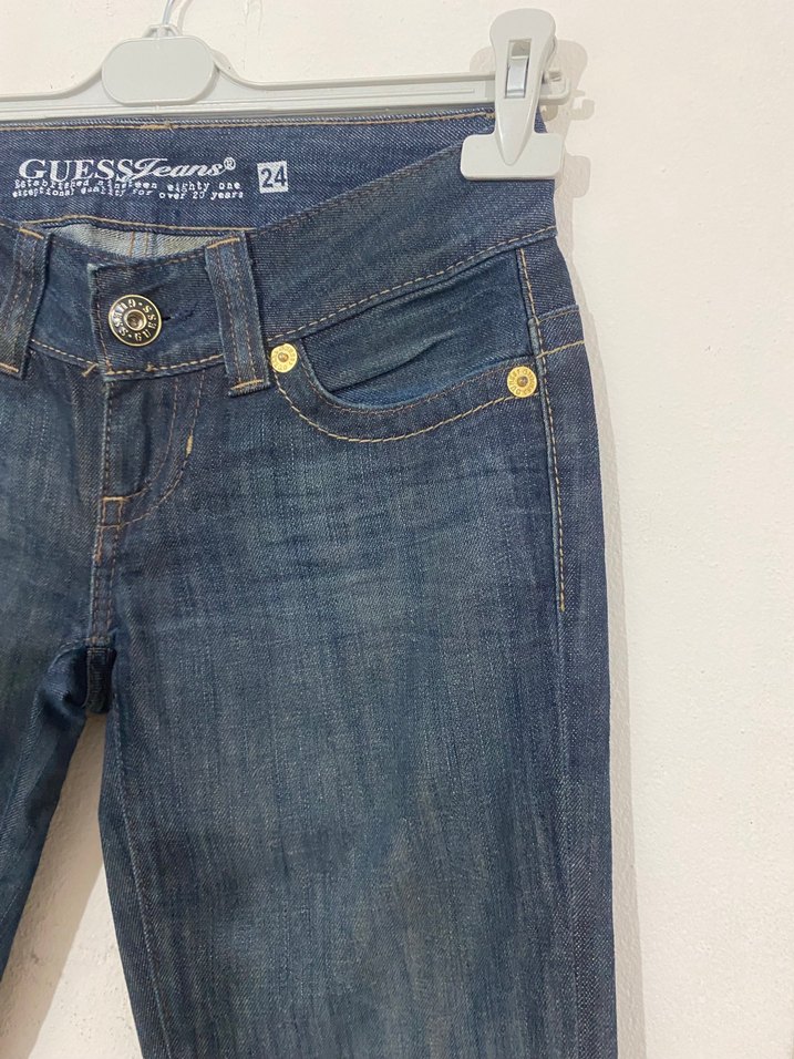Guess Koyu Mavi Denim Jean — görsel 6/9