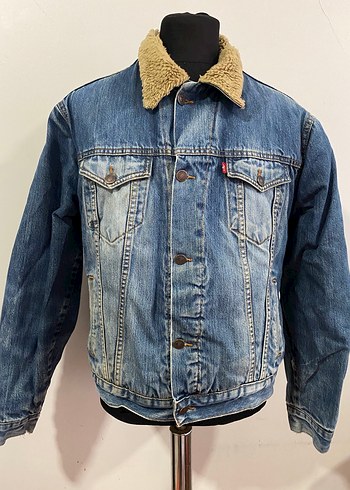 Levis Mavi İci Yunlu Denim Ceket