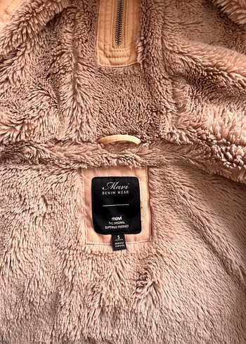 Pembe  Detaylı Bej Salaş Kadın Ceket - Görsel 2