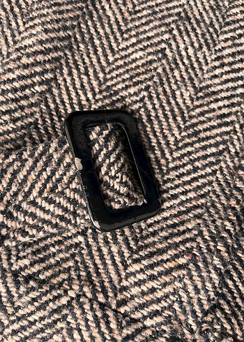 Düğmeli Kahverengi Midi  Kaban - Görsel 3