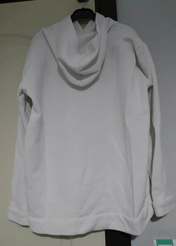 Kadın Beyaz Kapüşonlu Sweatshirt - Görsel 2