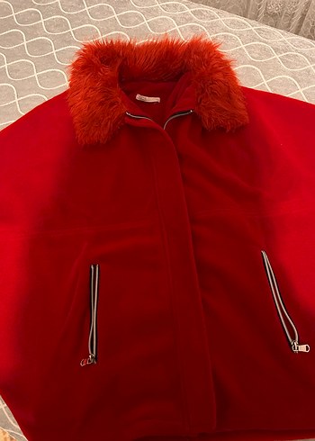 Kırmızı Kürklü Sokak Stili kürklü ceket - Görsel 2