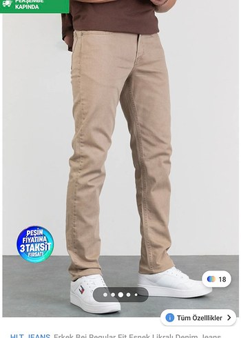 bej erkek jean - Görsel 5
