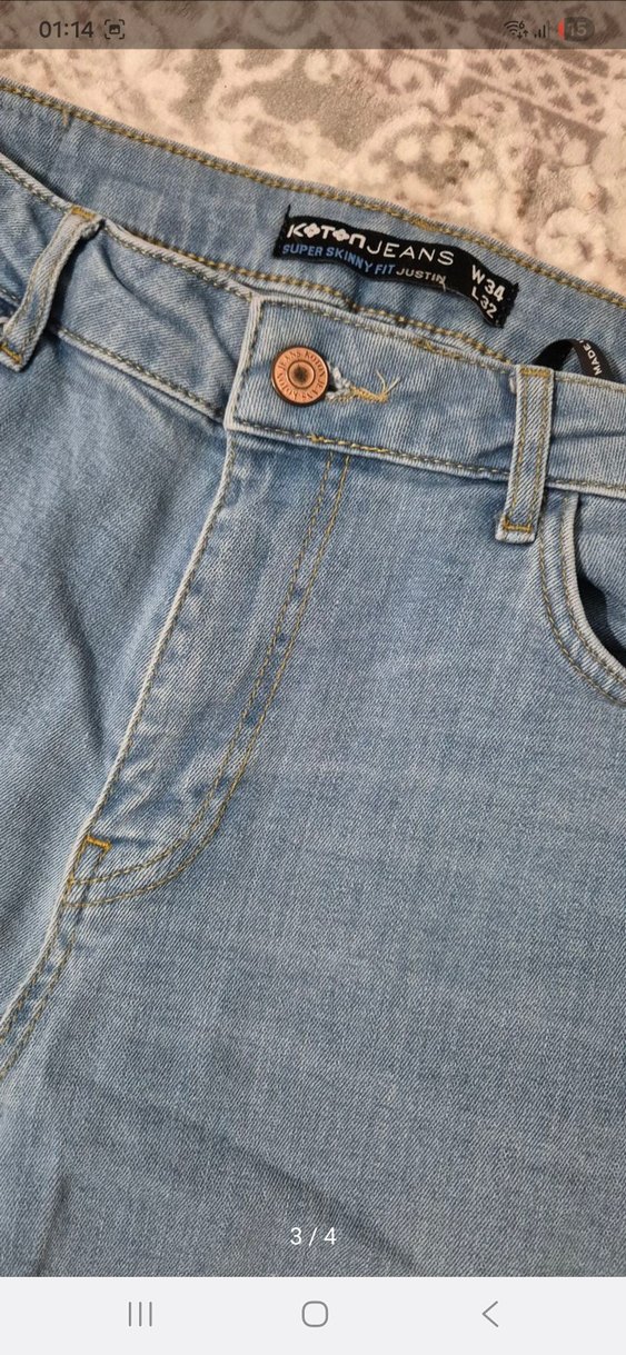 erkek Mavi Denim Regular Fit  Jean - Görsel 2