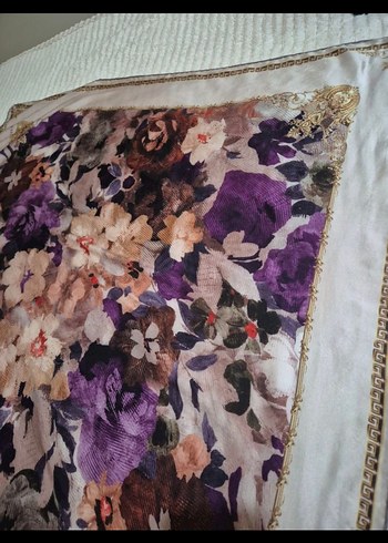 Mor Parıltılı Armine İpek Eşarp - Görsel 3