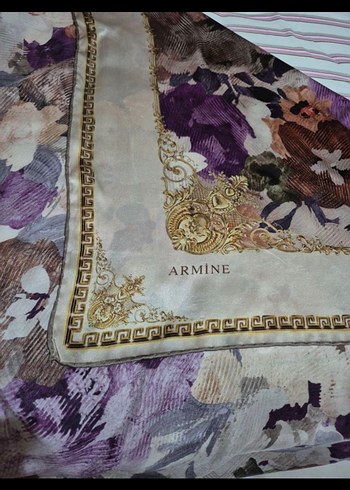 Mor Parıltılı Armine İpek Eşarp - Görsel 6