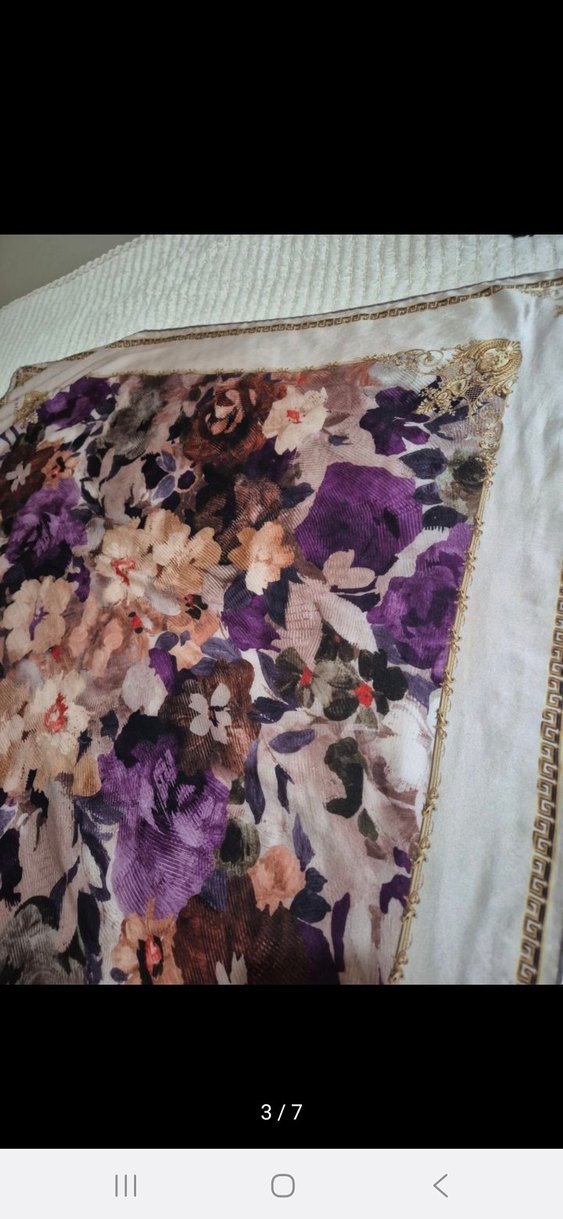 Mor Parıltılı Armine İpek Eşarp - Görsel 3