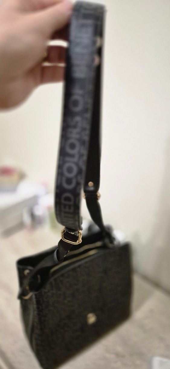 Kadın Siyah BENETTON Omuz Çantası - Görsel 5