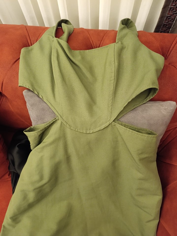 Haki Renkli, Midi Uzunlukta Emzirme Korsesi - Görsel 2