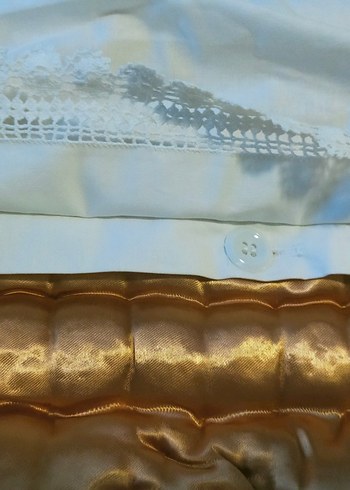 Bej Nakışlı Parlak Yorgan - Görsel 9