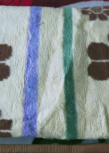 Pastel Renkli Kahverengi Çiçek Desenli Battaniye - Görsel 3