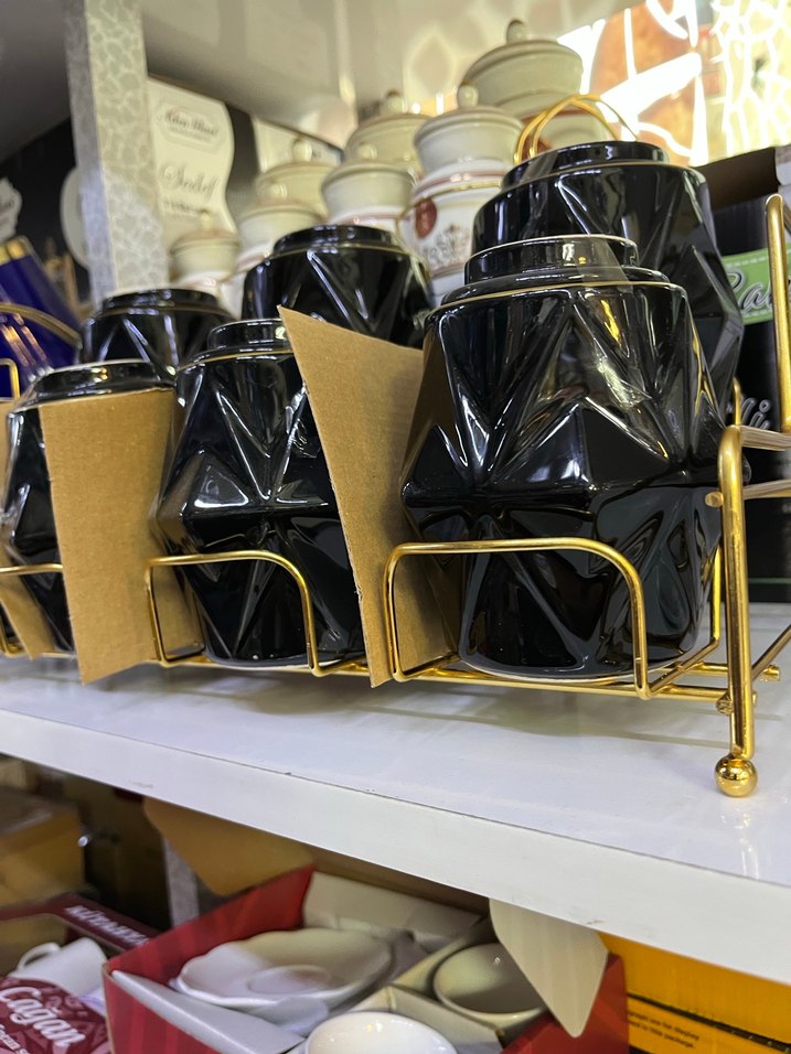 Siyah Dekoratif Cam Baharatlık Seti - Görsel 2