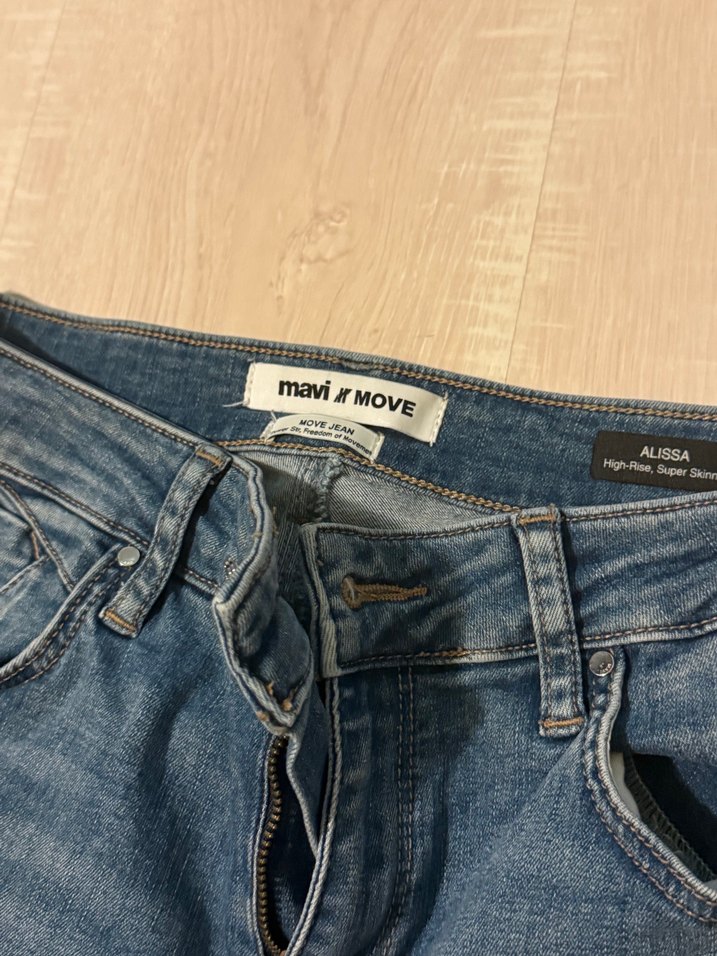 Kadın Mavi Normal Kesim Kot Pantolon - Görsel 2