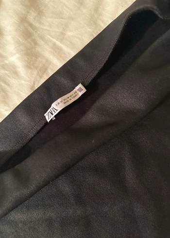 Siyah Mini mumlu kumaş etek - Görsel 2