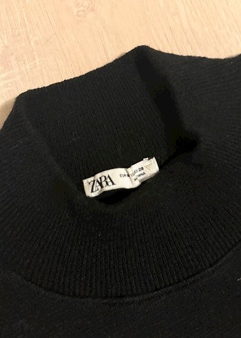 Zara Siyah Yüksek Yakalı Kısa Kollu  Elbise - Görsel 2