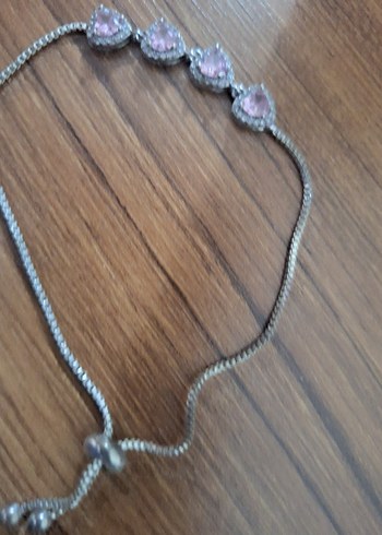 Pembe Nakışlı Zincir Detaylı Bohem Bileklik - Görsel 3