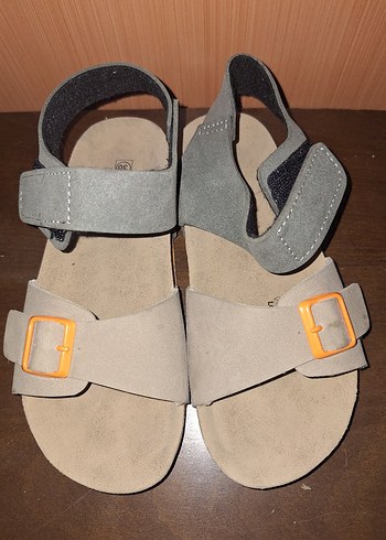 Gri Süet Erkek Çocuk Sandalet - Görsel 2