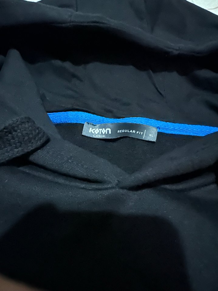 Koton Kapüşonlu Siyah Erkek Sweatshirt - Görsel 2