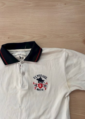 Pamuklu Beyaz Erkek U.SPolo Tişört - Görsel 2