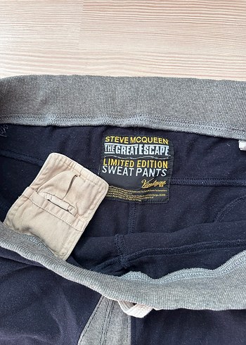 Gri Loose Fit Midi Erkek Eşofman Altı - Görsel 3